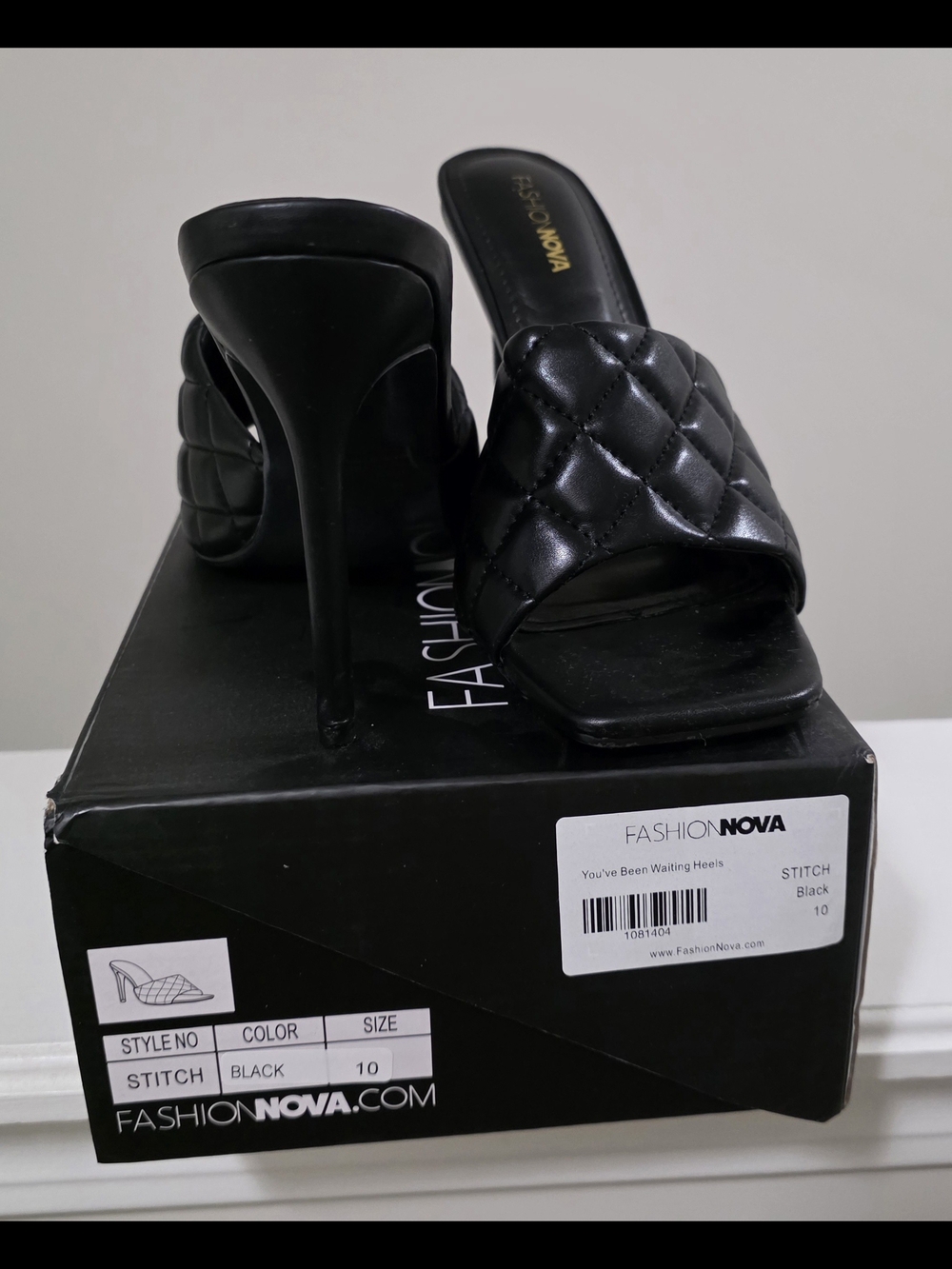 Fashion Nova Black Quilted Slide Mules - Picture 4 of 9